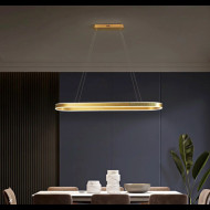 Lustra LED gold cu telecomanda wifi 2.4G alb variabil 6000 lm 120 w