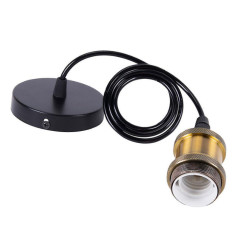 Pendul vintage soclu E27 maxim 60w lungime cablu 1m gold