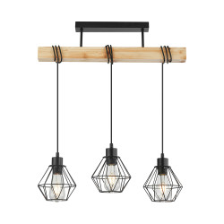 Lustra cu lemn rustica cu socluri E27
