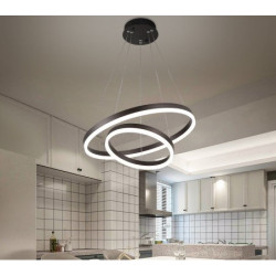 Lustra LED maro telecomanda wi-fi 2.4G doua cercuri 5000 lm 100 w