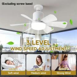 Lustra cu ventilator LED 30W cu telecomanda 3 trepte culoare