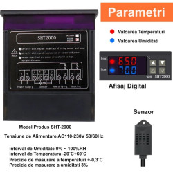 Controler digital de temperatura SHT-2000 pentru medii -20 +60°C