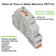 Releu de timp si interval pe sina DIN TBT7-A1 automatizare