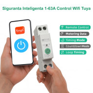 Siguranta Inteligenta WiFi 1-63A cu monitorizare energie Tuya ZigBee
