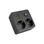 Dublu stecher – 2 prize Schuko si USB negru