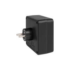 Dublu stecher – 2 prize Schuko si USB negru