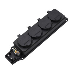 Cap de Prelungitor cu 4 Prize si Capac din Cauciuc 3500W