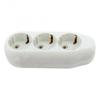Cap de prelungitor cu 3 prize SUKO si inele ceramice