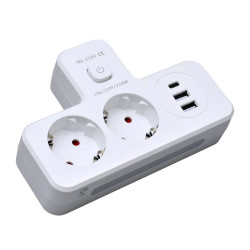 Dublu stecher QC3.0 PD 20W cu lumina de veghe si protectie