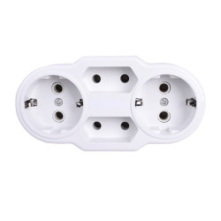 Cvadruplu stecher schuko 2 Euro + 2 schuko 16A 250V