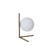 Veioza aurie eleganta din metal si sticla, 52 cm, 220V