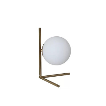 Veioza aurie eleganta din metal si sticla, 52 cm, 220V