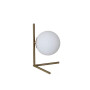 Veioza aurie eleganta din metal si sticla, 52 cm, 220V