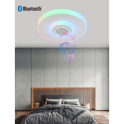 Plafoniera cu boxa bluetooth pentru muzica si lumina ambientala
