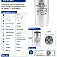 Condensator aparat aer conditionat 35+1.5uF CBB65