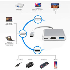 Adaptor USB-C la HDMI 4K cu USB 3.0 si PD 100W