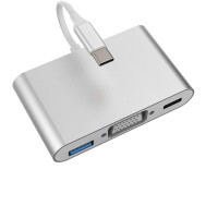 Adaptor USB-C la VGA cu USB 3.0 si PD 100W