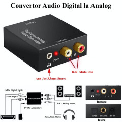 Convertor Audio Digital Analog cu Jack 3.5mm si RCA