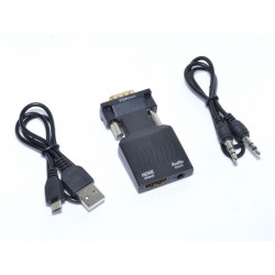 Adaptor VGA HDMI cu audio 1080P pentru PC si laptop