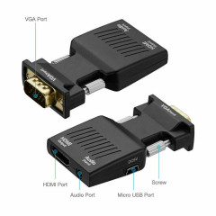 Adaptor VGA HDMI cu audio 1080P pentru PC si laptop