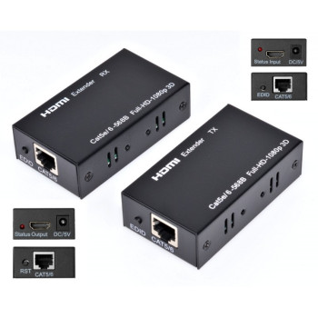 Extender HDMI 60m prin UTP FTP Cat5e Cat6 Full HD