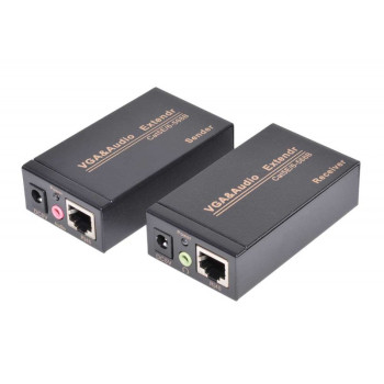 Extender VGA UTP 100m cu Audio prin Cat5e Cat6