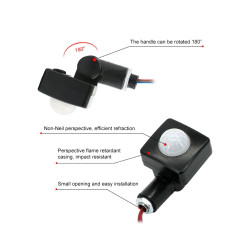 Senzor de miscare exterior IP54 AC 220V dimensiuni 42 x 40 x 20 mm