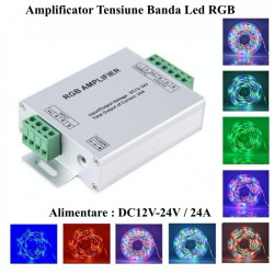 Amplificator banda led rgb 12-24V 24A pentru benzi LED