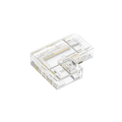 Conector transparent de colt banda led COB monocolora latime de 10 mm 90 grade 