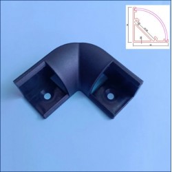 Conector de colt negru pentru profil LED 90 grade