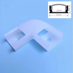 Conector profil led aplicat plastic alb sau negru