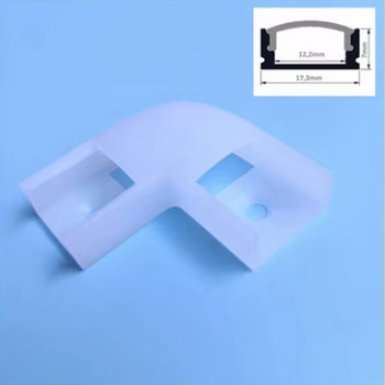 Conector profil led aplicat plastic alb sau negru