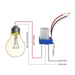 Senzor crepuscular 12v ac-dc 10a exterior