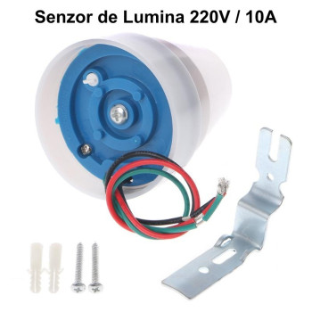 Senzor Crepuscular 220V 10A cu reglarea timpului de declansare