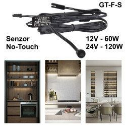 Senzor de miscare cu infrarosu IR negru 10mm 12V/24V pentru mobila