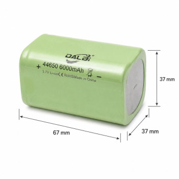 Acumulator Li-ion 44650 3.7V 6000mAh, 4 celule 18650, 1S4P