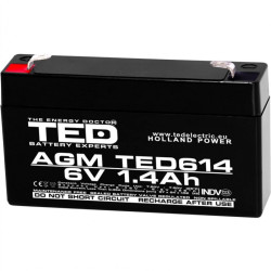 Accumulator Plub Accid 6V 1.4Ah AGM TED Baterie Reincarcabila