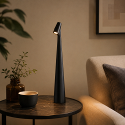 Veioza led reincarcabila neagra Axir, dimabila, 3 intensitati, USB-C, 3600mAh, 3W