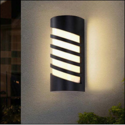 Aplica perete exterior 8W IP65 gri lumina alb cald