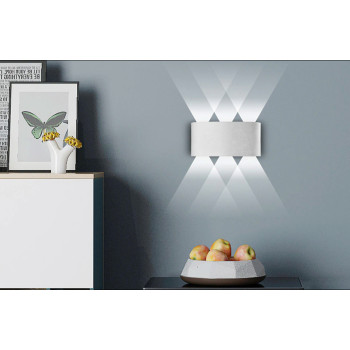 Aplica exterior LED 6W alba IP65 pentru iluminat fatada