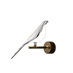 Aplica pasare LED argintie 800lm pentru perete interior