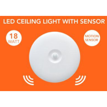 Aplica LED cu senzor de miscare 18w 6500k