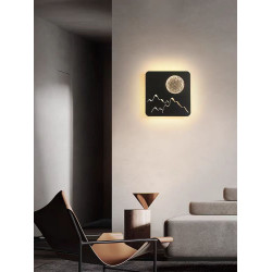 Aplica black patrata 27w alb variabil L240 mm