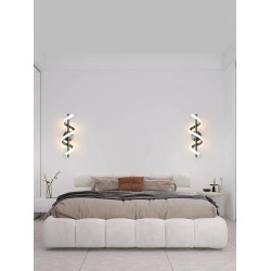 Aplica LED neagra alb variabil L400 mm