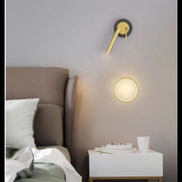 Set doua aplice LED gold si black lumina alb natural