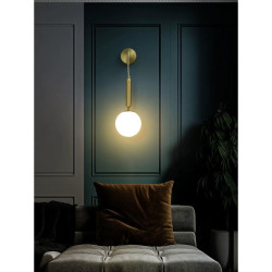 Aplica de perete gold cu glob sticla