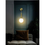 Aplica de perete gold cu glob sticla