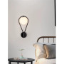 Aplica neagra picatura cu glob alb mat dulie E27