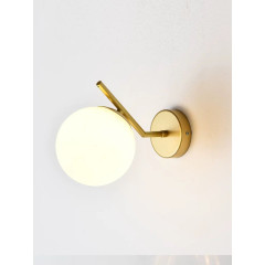 Aplica gold glob alb mat fasung E27