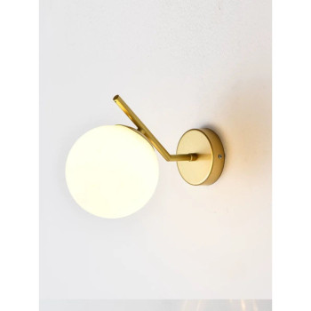 Aplica gold glob alb mat fasung E27
